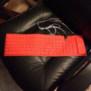 Reddish orange keyboard