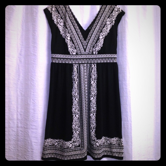 INC Empire waist blk&white dress - Picture 1 of 2
