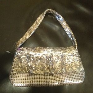 Silver evening bag