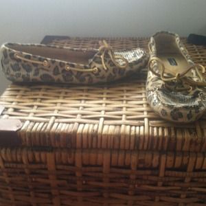 Sequin leopard print Sperrys