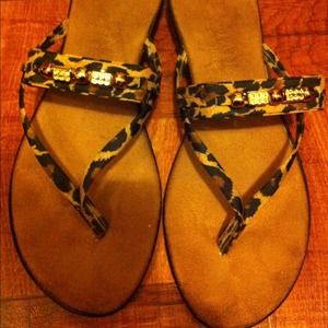 Brown leopard sandals🌺