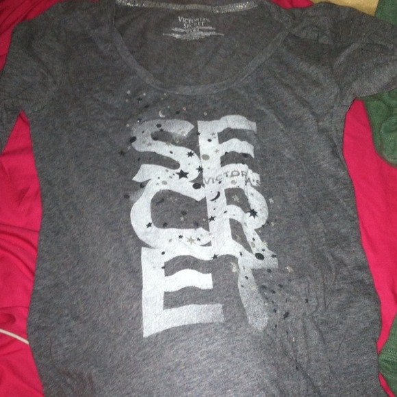 Gray Victoria's Secret night gown long sleeve