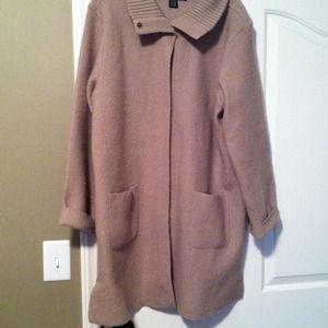 100% Wool Sweater Coat XL