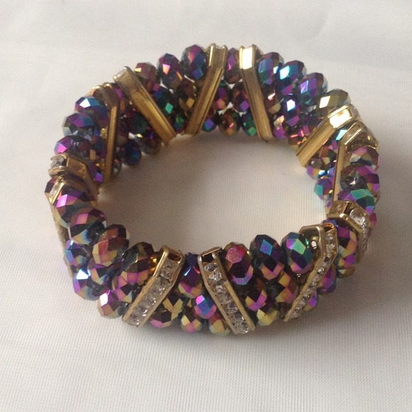Swarovski Crystal Bracelet with Goldtone Accents