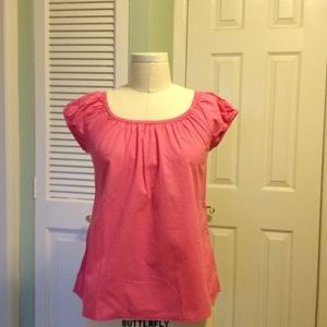 **SOLD** Pink maternity woven top
