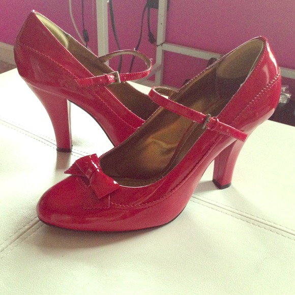 Red doll heels