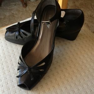 Liz Baker black leather upper shoe