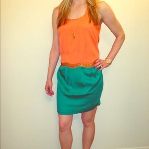 REDUCED! Aryn K Colorblock Open Back Dress