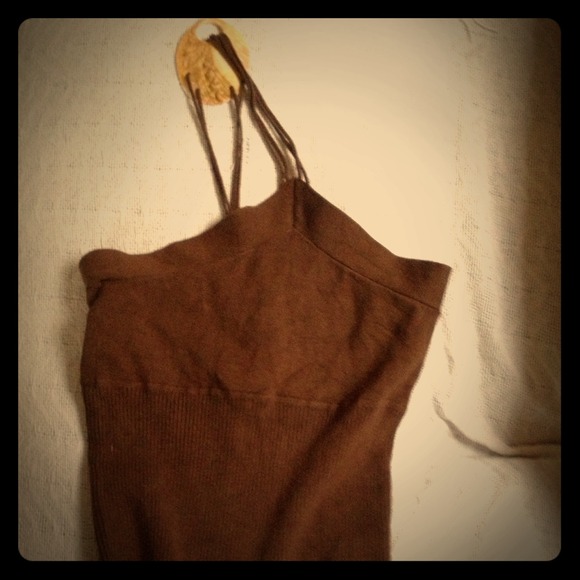 Bebe brown top with shell