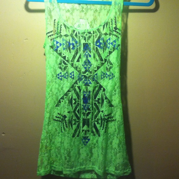 Lace tribal tank