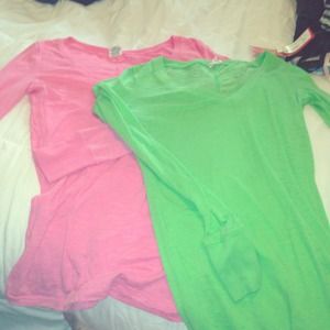 2 Vs Pink Long Sleeve Shirts