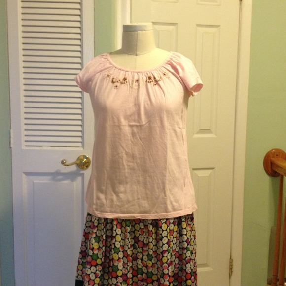 Pink maternity knit top