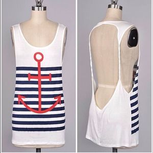 nautical open back tank