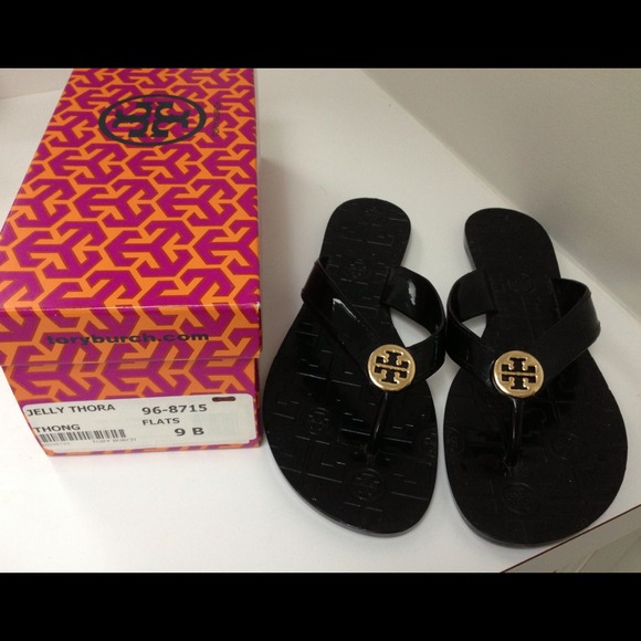 SOLD Authentic tory burch jelly thora flip flops