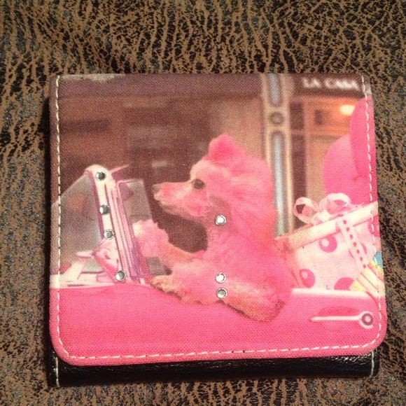 Pink poodle wallet