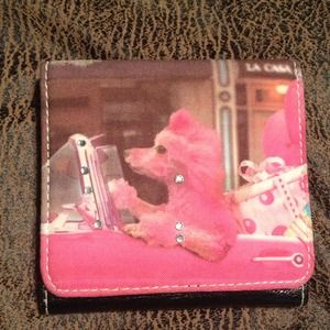 Pink poodle wallet