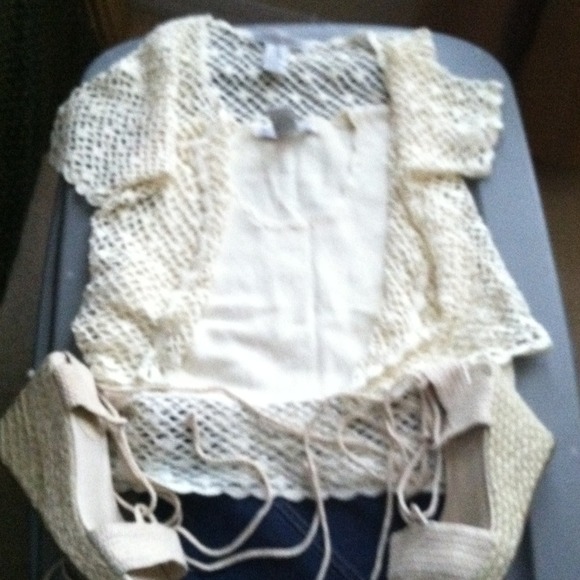 Cream Cami with matching shirt