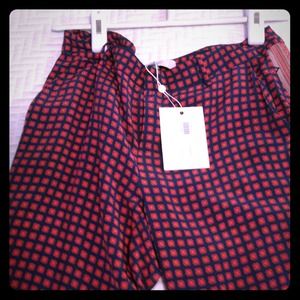 Joie printed silk relaxed trouser nwt