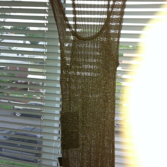 Gold Mesh tank top