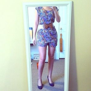 Multi-colored Floral Romper