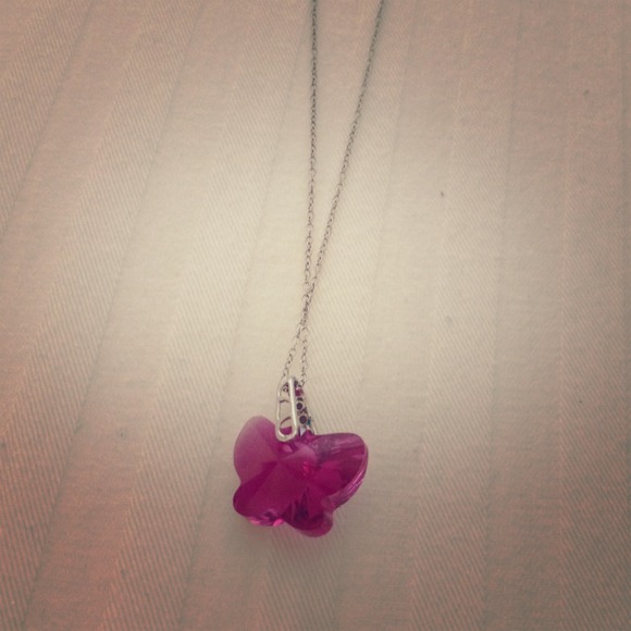 Pink butterfly shape necklace !!!