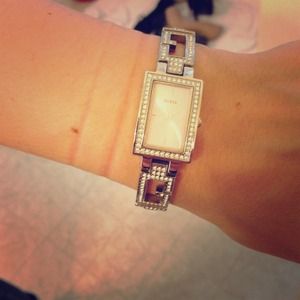 Guess diamond studded watch.