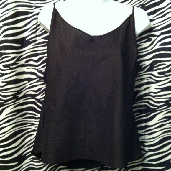 Black silk camy