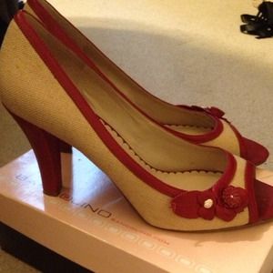 Bandolino Leather and Canvas Sandal