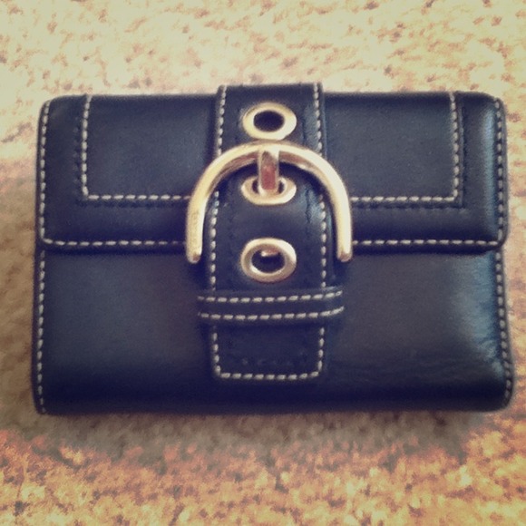 Coach black leather wallet (Price reduced)