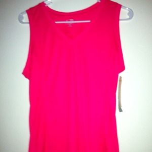 Hot pink workout shirt