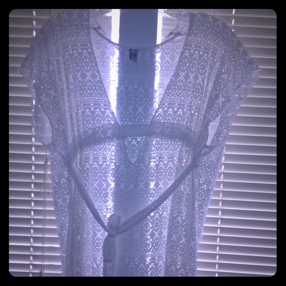 White swimsuit cover-up