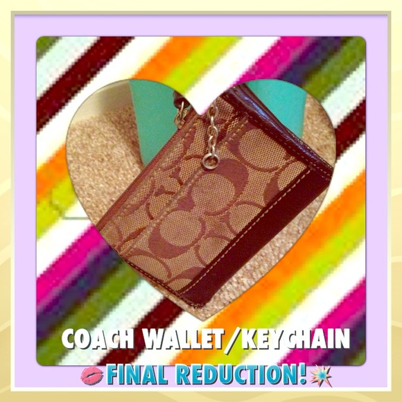 -AUTHENTIC- *COACH* signature ID keychain!
