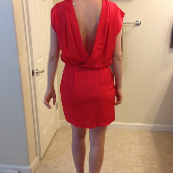 BCBGeneration Red open back dress - Picture 2 of 3