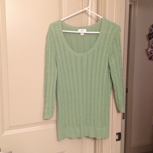 SOLD in bundle!!! Mint Green Loft sweater