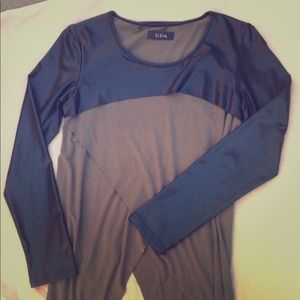 Trendy black and army green shirt!