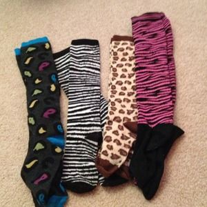 Animal print long socks bundle