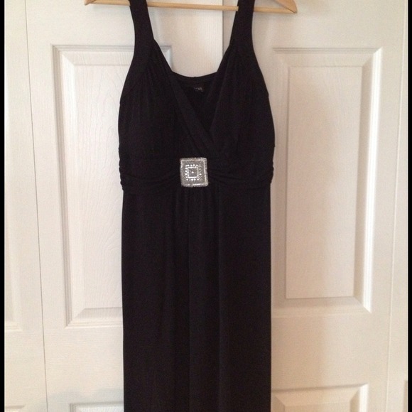 Adorable black dress with beaded embellishment