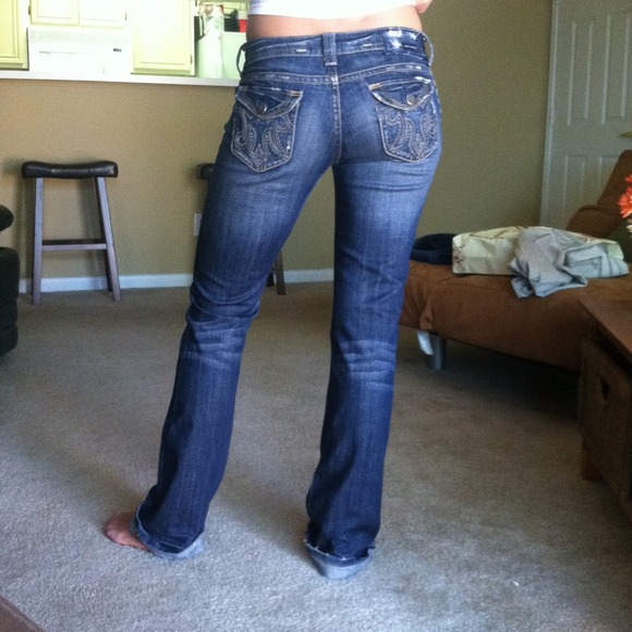 *SOLD* Mek Dark Wash Fold Over Pocket