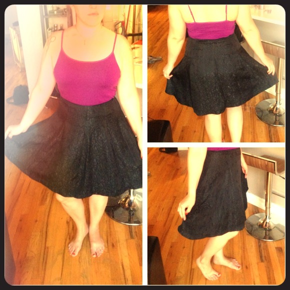 Black Express skater skirt