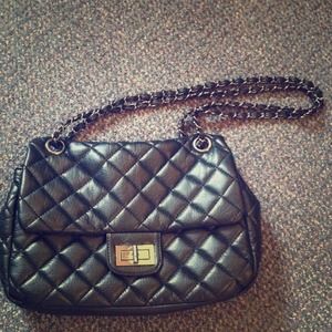 Classic Black Quilted Shoulder Bag
