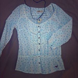 HOLLISTER flower print long sleeve shirt