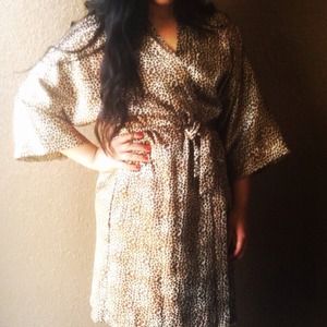 Silk Cheetah print bathrobe