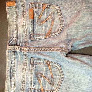 Silver flare jeans