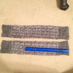Never worn grey leg warmers