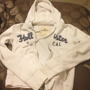 Hollister white hoodie XS