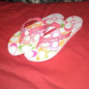 Coach flip flops