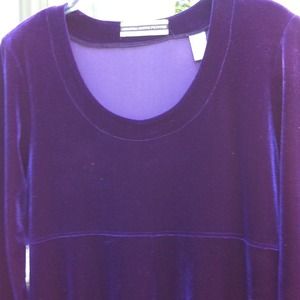 Velour plum dress