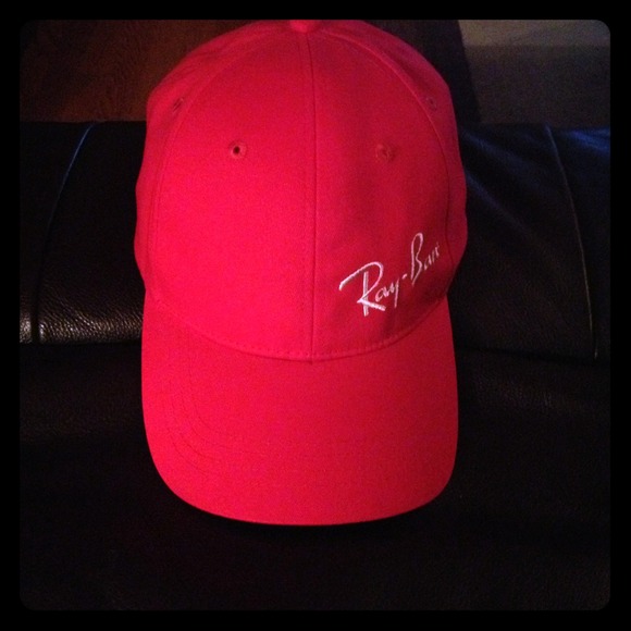 Authentic red Ray-Ban hat!