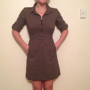Banana Republic Army Green Dress