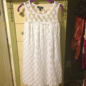 Mod White Polka Dot mini Dress